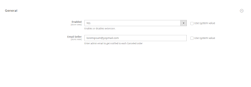 Configure The Extension - Cancel Order