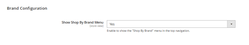 shop by brand configuration