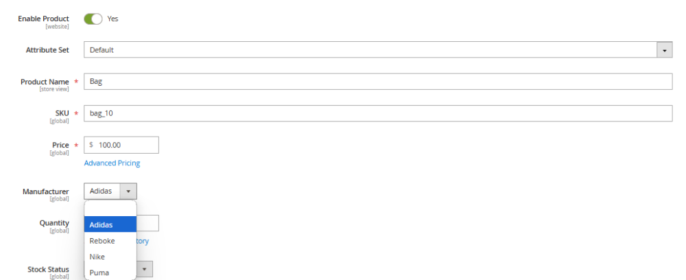 assign product to brand