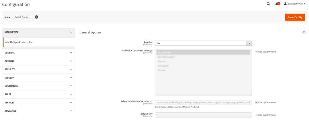 add configuration