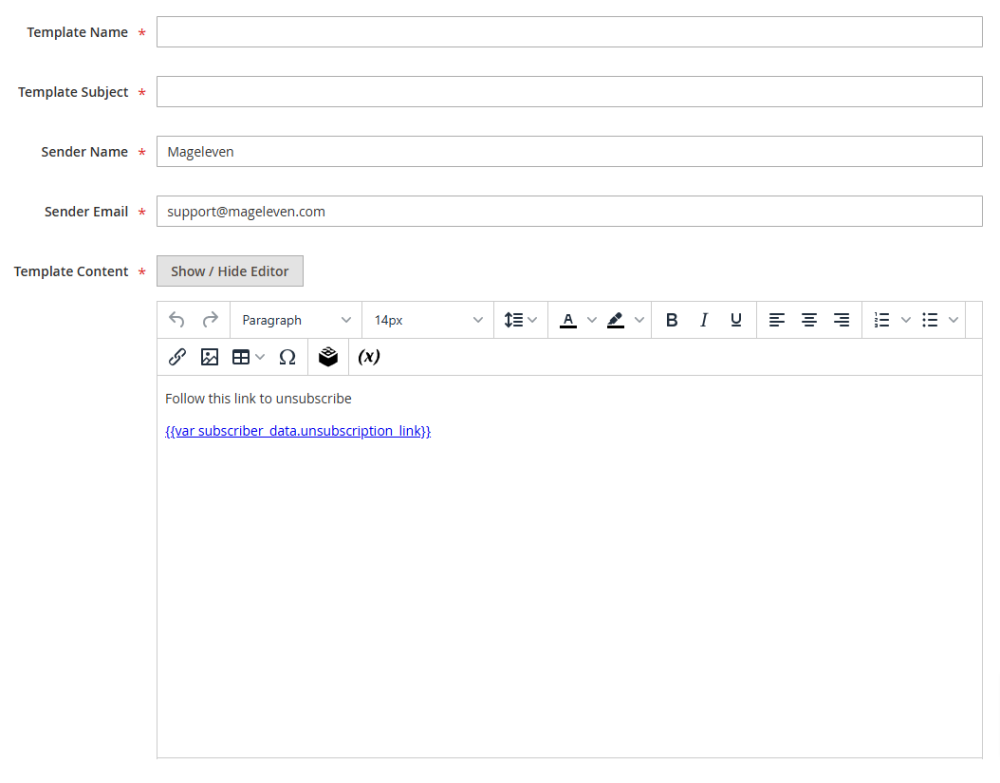 subscribe newsletter template