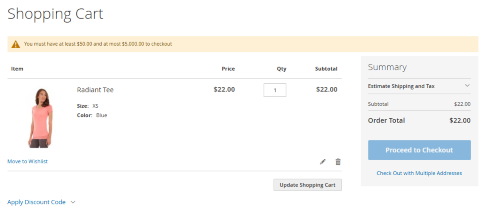 order amount frontend